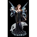 Fairy-Amora with Bow and Wolf