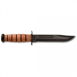 KA-BAR Nůž USMC Hladké Ostří-Kožené Pouzdro