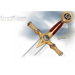 Zednářský Meč Luxusní Zlatý