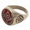 Zednářský Prsten Červený
