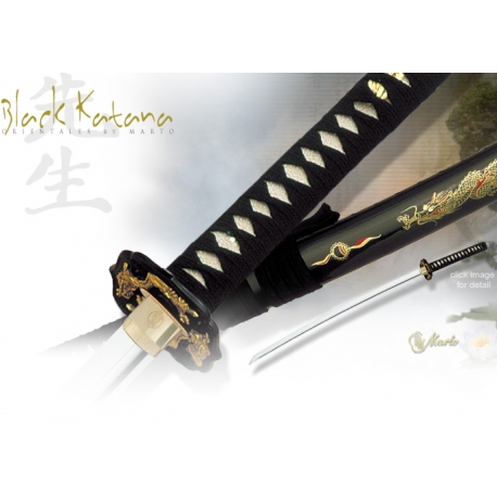 Katana Černá s Drakem Marto Samurajský Meč