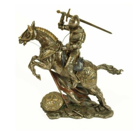 Soška Rytíř na Koni 30cm Meč