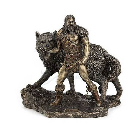 Tyr a Fenrir soška