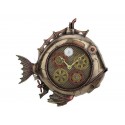 Mechanická ryba hodiny Steampunk soška