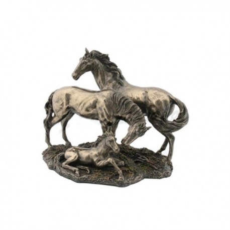 Koňská rodina soška