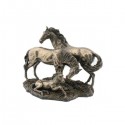 Koňská rodina soška